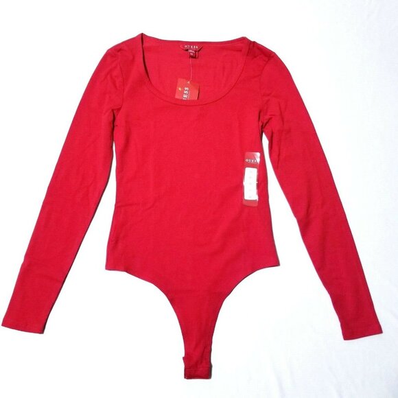 Guess Women's‎ Solid Bodysuit Shirts Long Sleeve - Picture 1 of 6